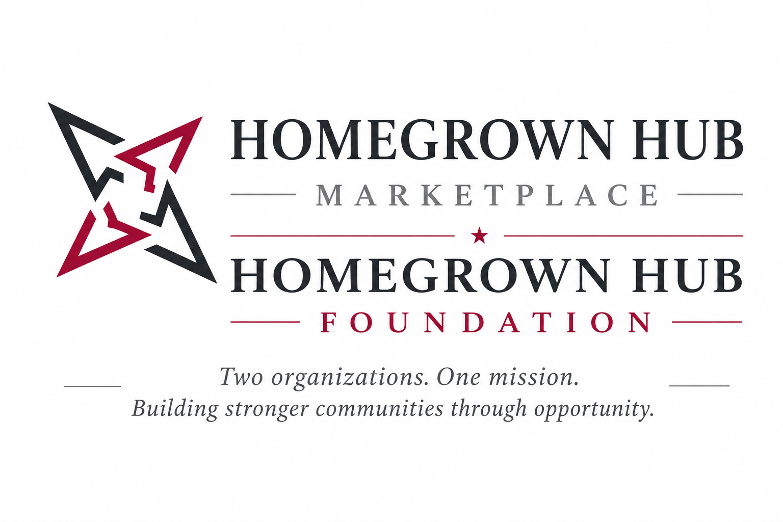 Homegrown Hub Marketplace & Homegrown Hub Foundation. 2 businesses with 1 goal to improve household income stability